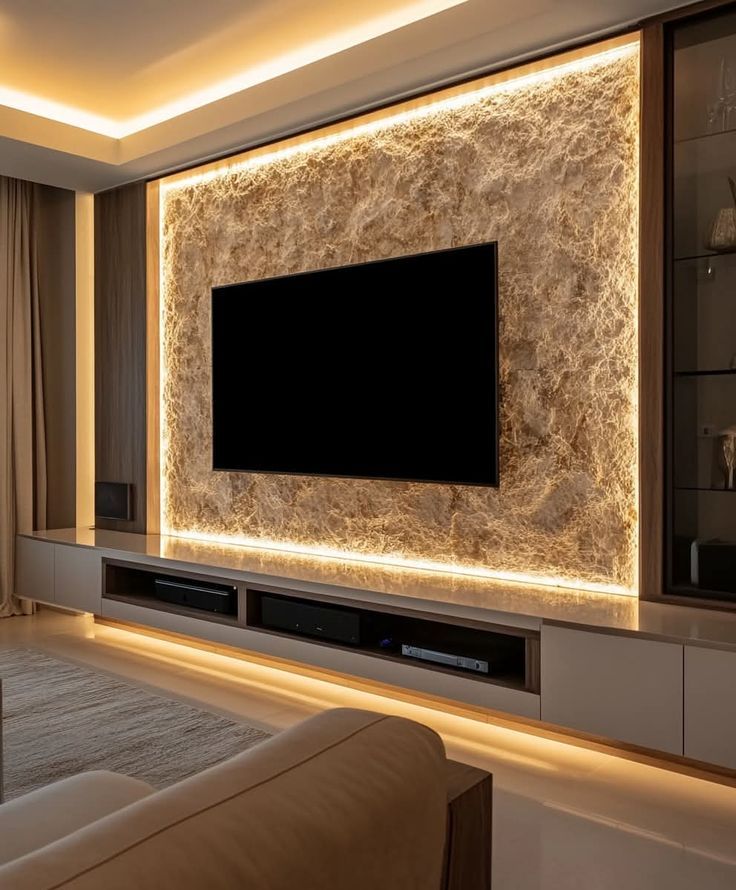 Backlit Onyx Feature Wall