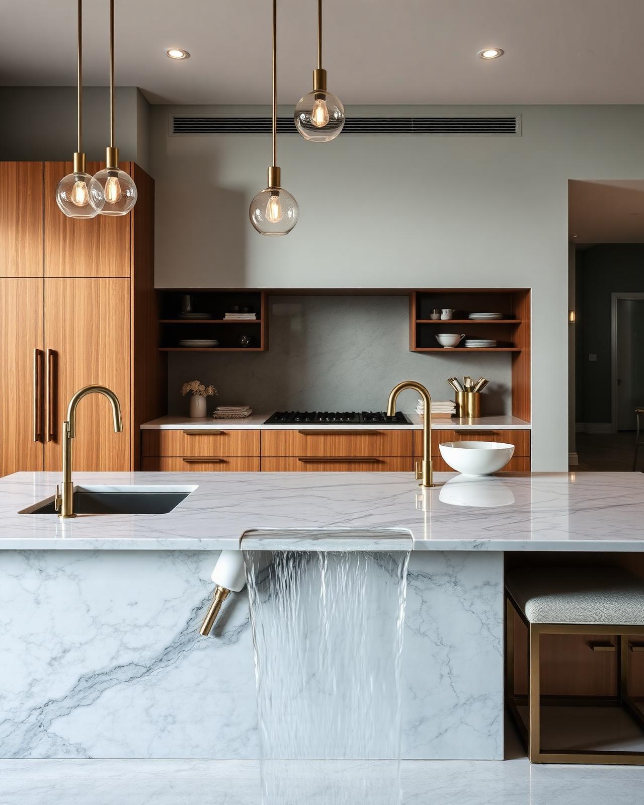 Marble & Brass Kitchen
